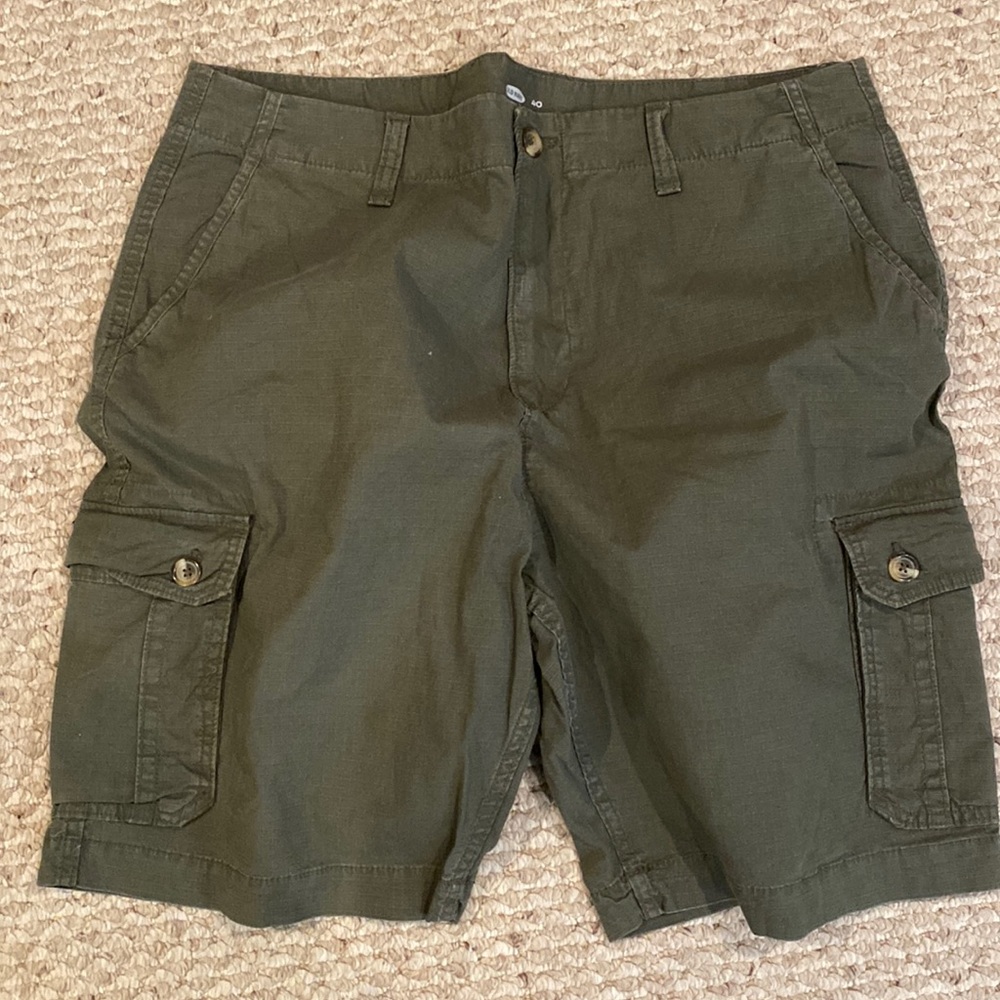 Mens cargo shorts.  Army green